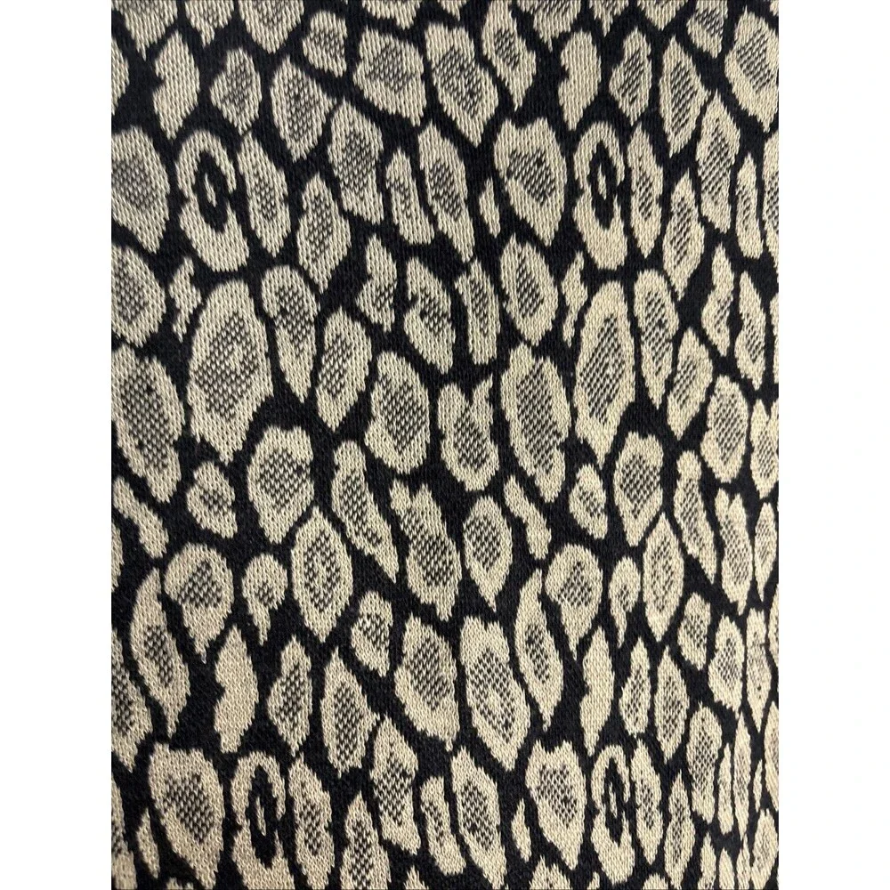 Leopard Print Faux Fur Shawl OSFM Black And Brown
